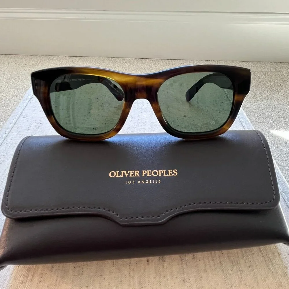 Oliver Peoples Keenan Dark Brown Sunglasses - Picture 12 of 13